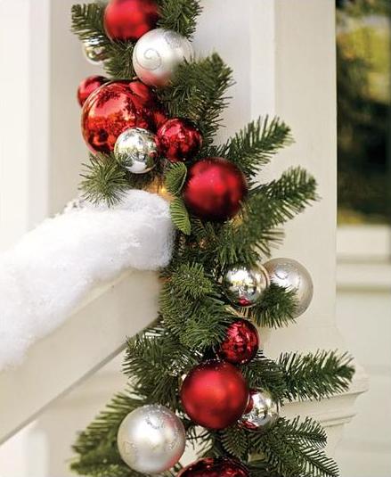 Outdoor Ornament Pine Garland from Pottery Barn