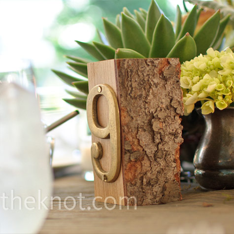 Wood Block Table Number from The Knot These are rusticchic and ohsosweet 